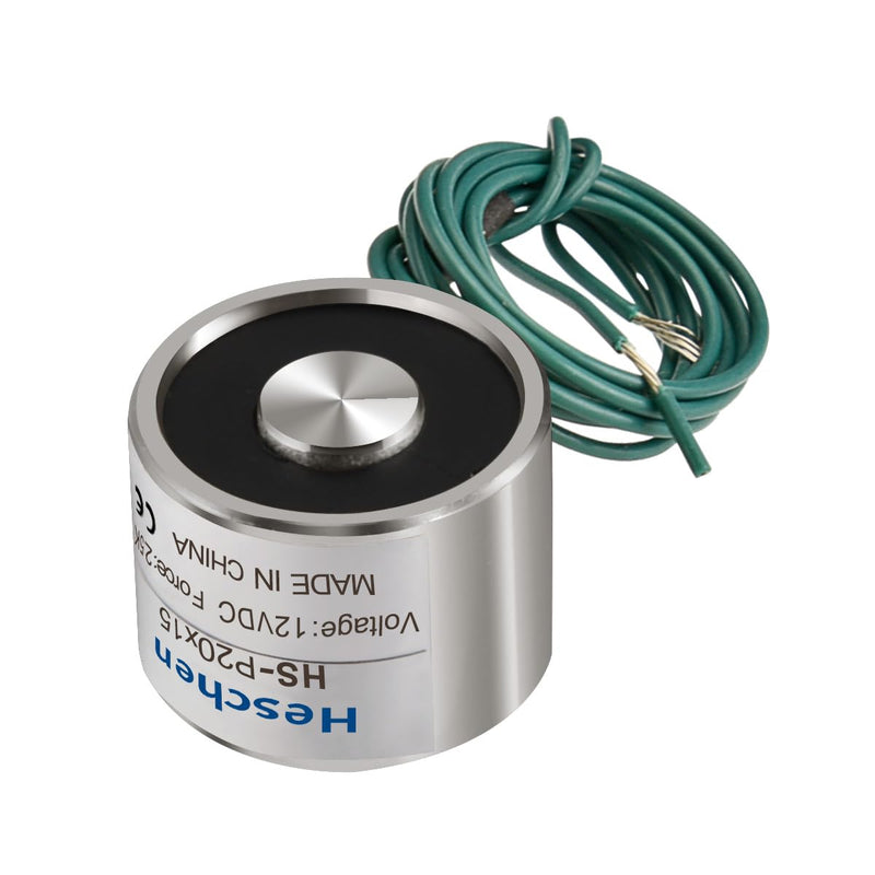 Heschen electromagnet magnet P20/15, outer diameter: 20 mm, DC 12 V, 2.5 kg