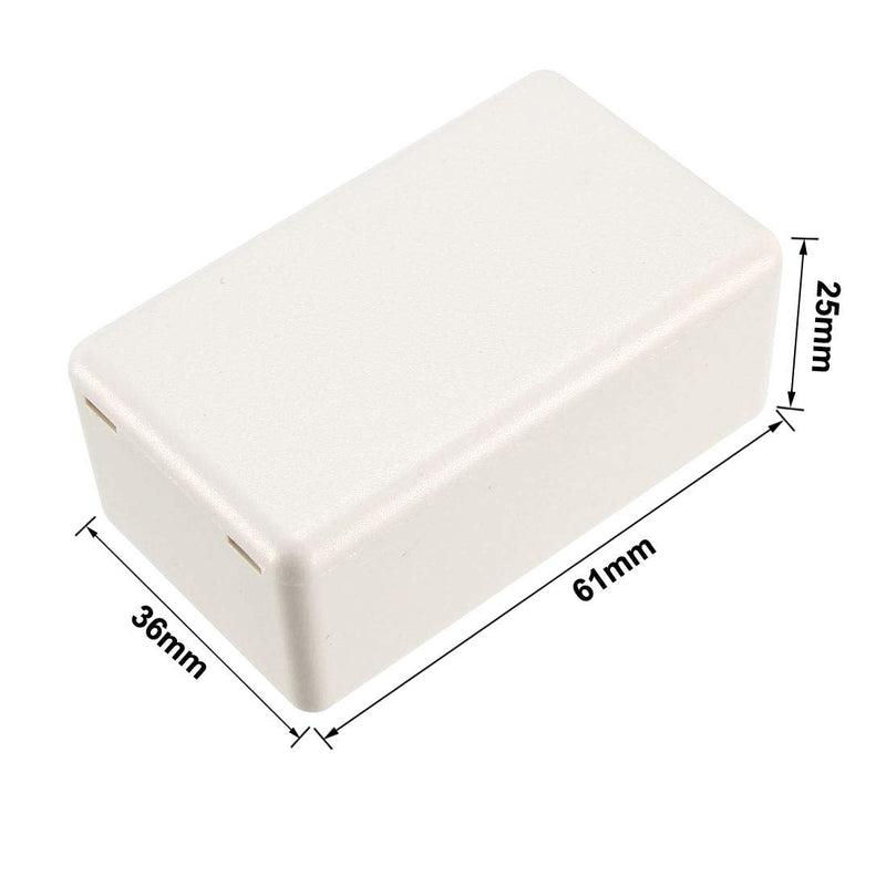 sourcing map 61 x 36 x 25 mm Junction Box Plastic Electronics Housing DIY Junction Box Project Box Housing Small Gray White