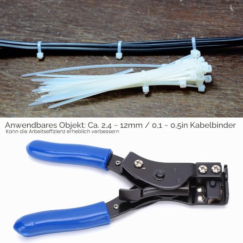 Nylon Ties Tool, Convenient Operation Carbon Steel Cable Tie Pliers for Outdoor Workshop for 2.4-12mm Cable Ties
