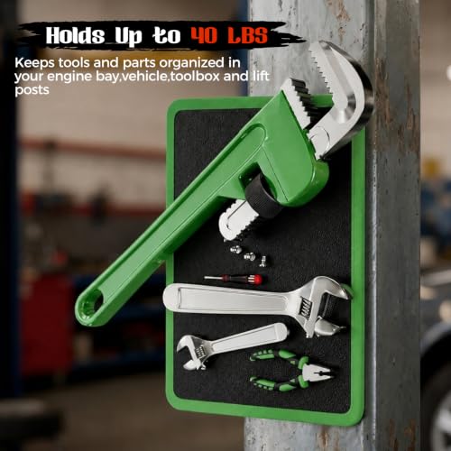 Magnetic Tool Mat Set,40LB Flexible Magnetic Mat, 4 Size Magnetic Tool Pads Green