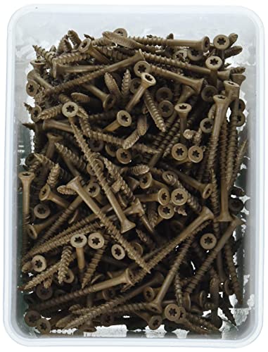 Deck Plus Wood Screws, Brown Exterior, 2-1/2" x #10 & 2" x #8, 5lb Bundle Screws + SCREWS,49005