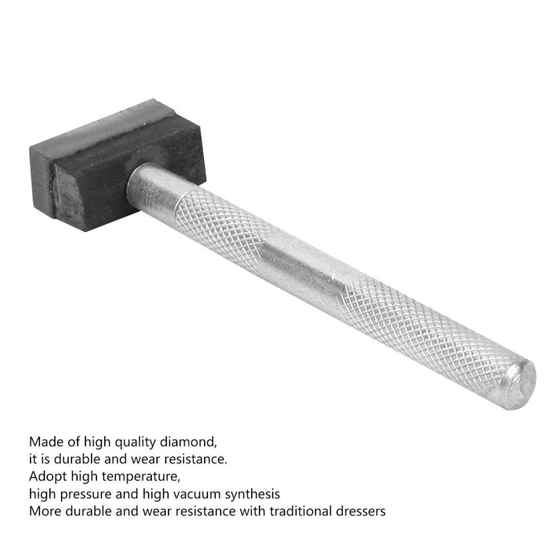Grinding wheel dresser, diamond grinding wheel stone dresser tool knurled design with flat diamond coated surface for dressing grinding deburring wheels grinding wheel