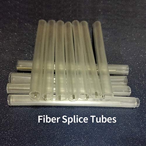 600pcs 2.6mm Dia 60mm Length Heat Shrinkable Tube 1.0mm Steel Needle Popular Clear PE Fiber Splice Tubes Optical Fiber Fusion Splice Protection Sleeves(Pre-Shrunk) Dia 2.6mm 600Pcs 600