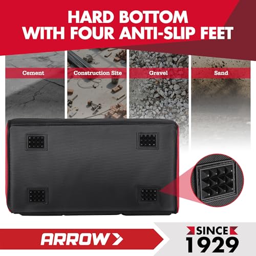 ARROW 14" Heavy Duty Tool Bag with Reflective Band, Tool Organizer Bag 14 Inch