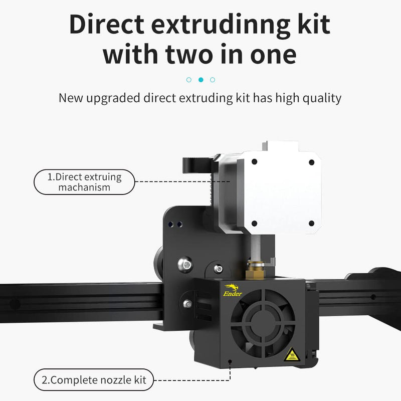 Creality Original Ender 3 Direct Drive Upgrade Kit, Comes with 42-40 Stepper Motor Hotend Kit, 1.75mm Direct Drive Extruder Fan and Cables Support Flexible TPU Filament Ender 3 Series Direct Drive
