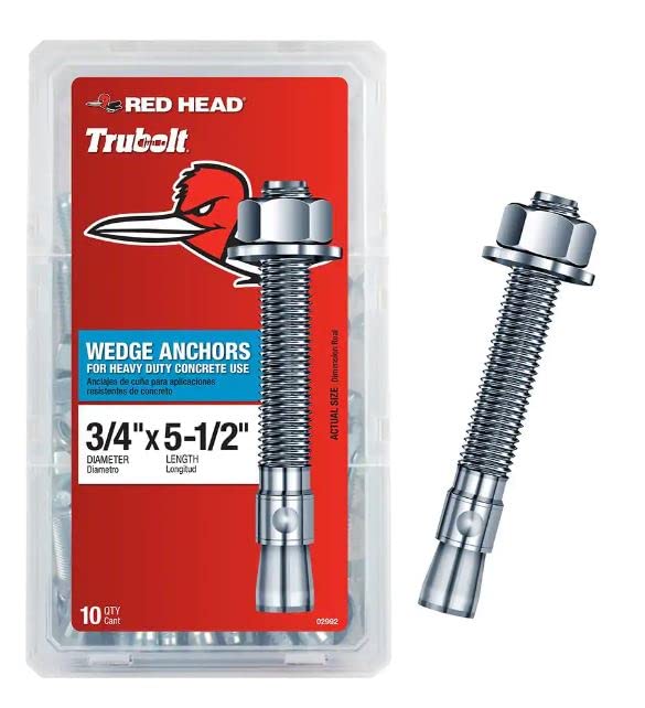 Sika Anchorfix-2 10.1 fl. Oz anchoring Adhesive & Red Head 3/4 in. x 5-1/2 in. 10CT Wedge Anchors Concrete Fastening Bundle