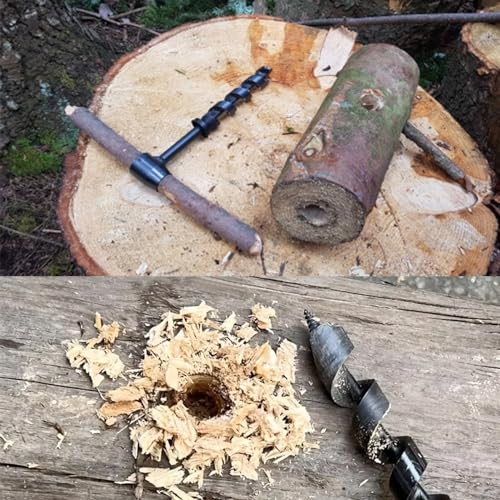 4Pcs Heavy Duty Steel Scotch Eye Wood Auger Bushcraft Drill Auger Kit 4 PCS