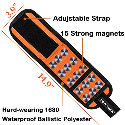 Magnetic wristband 13 inch tool bag set gifts for men for holding screws and hand tools power tools storage woodworking electrician construction