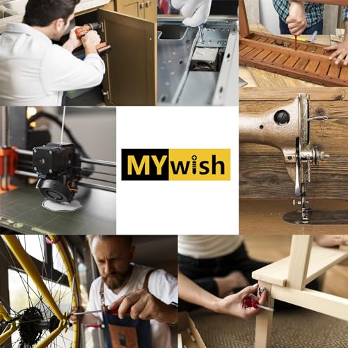 Mywish 900Pcs Metric Screw Assortment Kit, M3 M4 M5 M6 Bolts Nuts & Flat Washers, Grade 10.9 Alloy Steel Hex Socket Head Screws, Wrenches, Fully Threaded, Black Nuts and Bolts Assortment Kit 900Pcs M3 M4 M5 M6