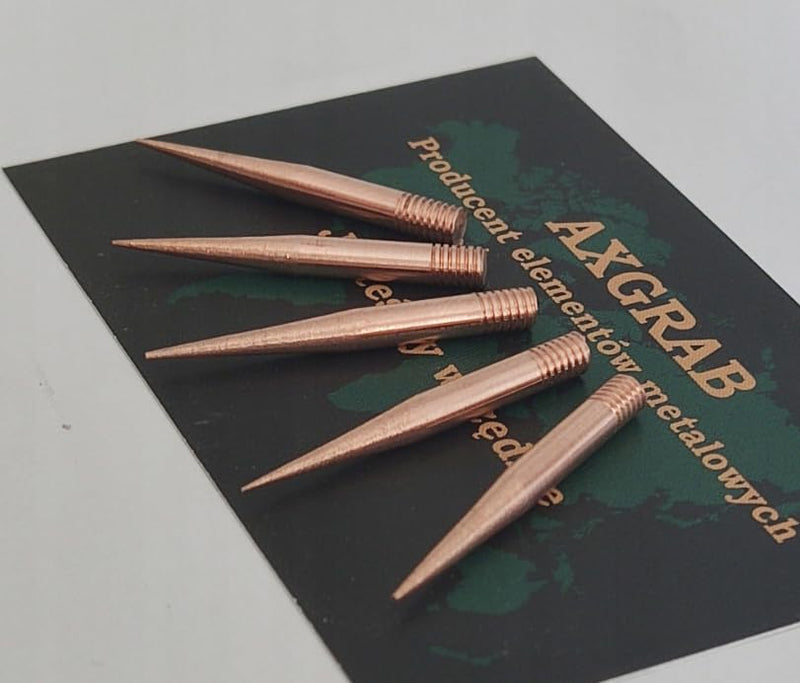 Soldering Tips Set 5 Pieces - 99.99% Pure Copper - M4 Screw Thread - Precise Shape - No Coating - Compatible with Parkside, LUX, ZD, Niteo - Extra Durable