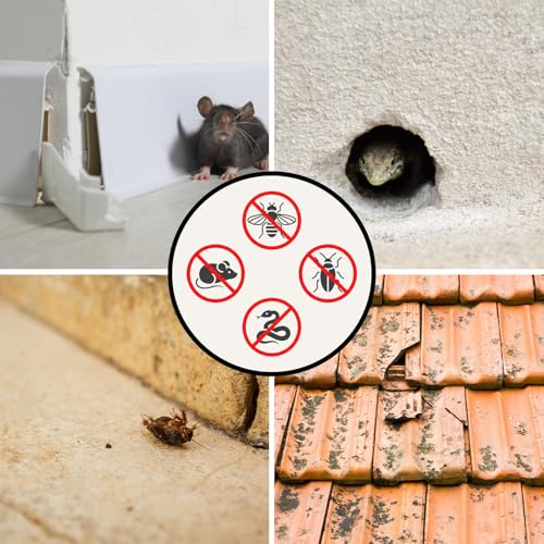 Steel Wool for Mice Control Mesh Rodent Control Kit 1 Pack Rustproof Mesh Roll and 0000 Steel Wool Mouse Hole Filler with Gloves, Scissors for House Garden Home Garage(5in X 29.5ft) Stainless Steel 5in X 29.5ft