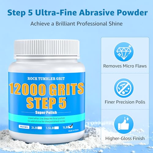 12000 & 30000 Grit Aluminum Oxide Rock Tumbler Polish Bundle