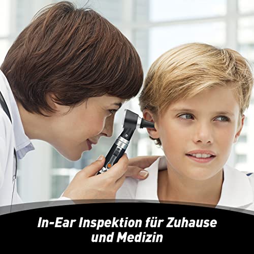 SCIAN Otoscope with Light, Ear Infection Detector and Pocket Ear Scope, Includes Hard Plastic Case, Suitable for Children, Adults, Doctors, Pets, Available in Several Colors black