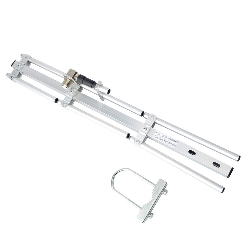 HYS Foldable UHF Yagi Antenna, 70CM 400-470Mhz Aluminium Alloy Outdoor Antenna, Aluminium Alloy GMRS Base Antenna for Yaesu Motorola Icom Kenwood Radio Transceiver HT Repeater