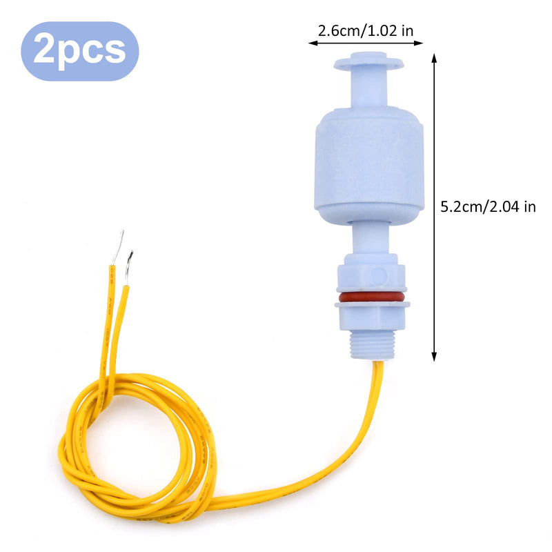 Aideepen Pack of 2 water level sensors, liquid float switch liquid sensor for hydroponics gardening aquarium pool tank - 10W, 52mm 52mm water level sensor