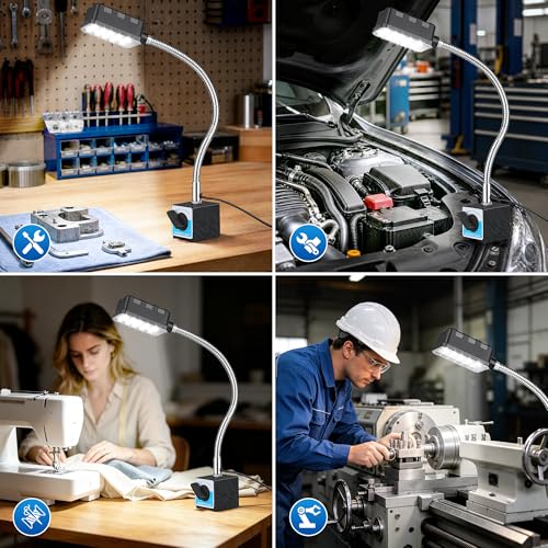 Magnetic Work Light, 1300 Lumens Led Machine Lights Lamps-1300L-20IN