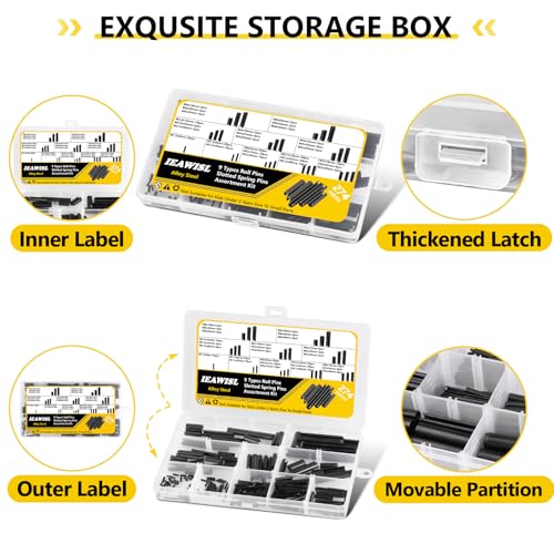 274PCS SAE Roll Pins & 274PCS Metric Roll Pins
