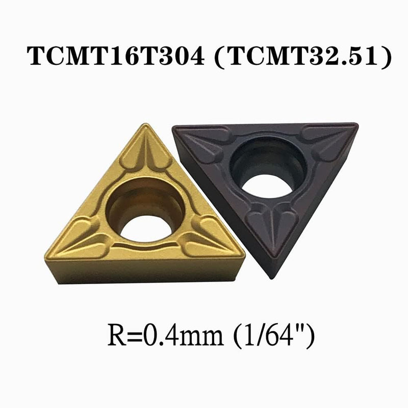 TCMT16T304 Carbide Indexable Inserts with M4x10 Screws/T15 Tool | 21 pieces with TCMT32.51 plates suitable for turning and milling on lathes including alloy steel hex screws 10psc TCMT16T304+10pcs screws