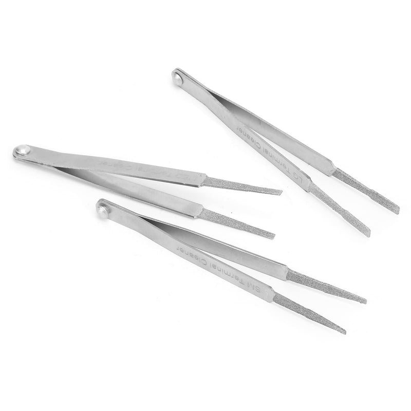 Car Terminal Cleaning Tool, 3 Pieces Metal Terminal Cleaning Tool, Electrical Connector Pliers Repair Hardware Tool