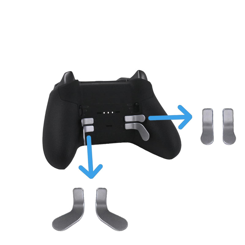 4Pcs Elite Controller Paddles for Xbox One Ellite,Metal Controller Paddles for Xbox One Ellite Series 2, Stainless Steel Paddles Replacement for Xbox One Elite Series 1 Elite 2 core Silver