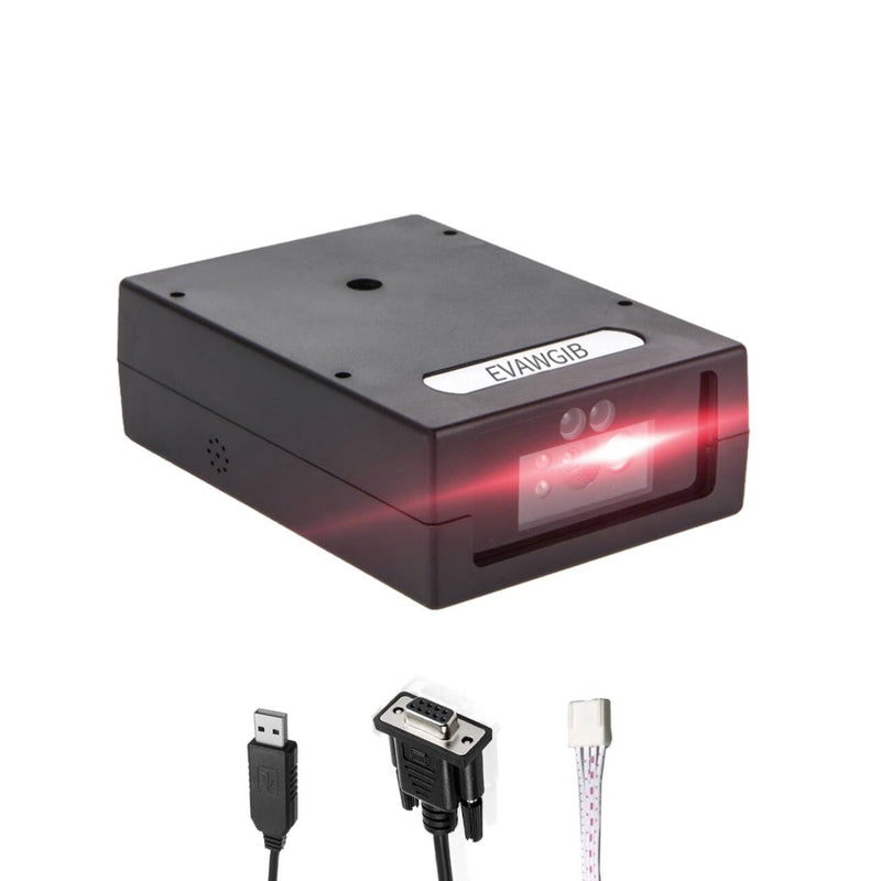 Embedded Mini USB Fixed Mount Barcode Scanner Scan Engine, CMOS 2D Barcode Reader Module RS232/TTL/USB Barcode Scanner Module Mini-Size Module (RS232)