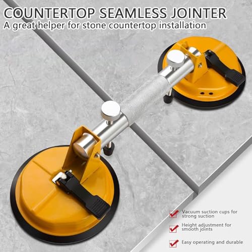 Granite Seam Setter - Professional Countertop Alignment Clamps with Adjustable Vacuum Suction - Seam Setter & Gap Repair Tool for Granite, Marble, Stone Slab & Glass