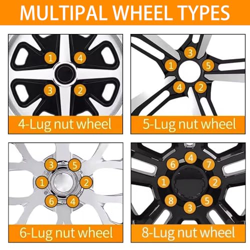 M12x1.5 Bulge Acorn Open End Wheel Nuts - 20 PCS, Silver Set with 1 Lug Nut Key for Toyota, Honda, Ford, Chevrolet, Mitsubishi, Mazda, KIA, Hyundai, Buick Sliver M12×1.5