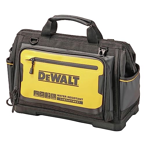 DEWALT Tool Bag, Water Resistant, Hard Bottom, 16-inch, Professional Tool Tote (DWST560103) 16" Open Mouth Tool Bag
