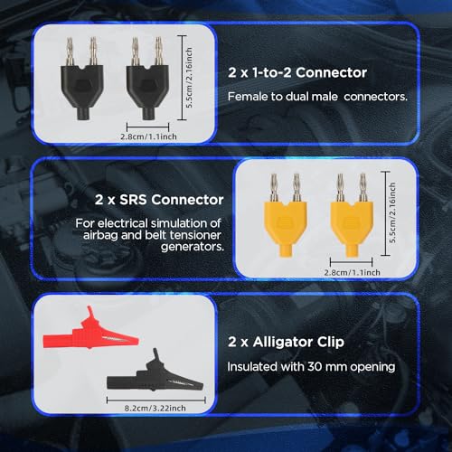 48PCS Automotive Circuit Test Leads Kit Electrical Breakout Leads Automotive Kit Multi Function Auto Diagnostic Tools Multimeter Test Leads Kit 48