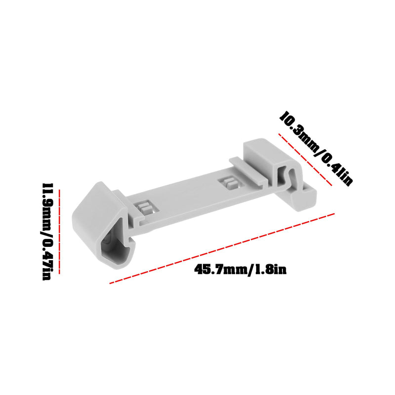 ECSiNG Pack of 4 DIN Rail Adapter PTFIX-NS35A 3274056 Compatible with NS 35 Can Accept 2.5mm² and 4mm² Fixed Modules