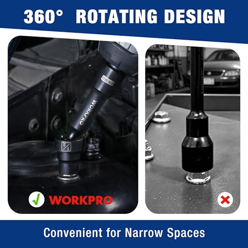 WORKPRO 7PCS 1/2" Drive Driveline Socket Set with Storage Case