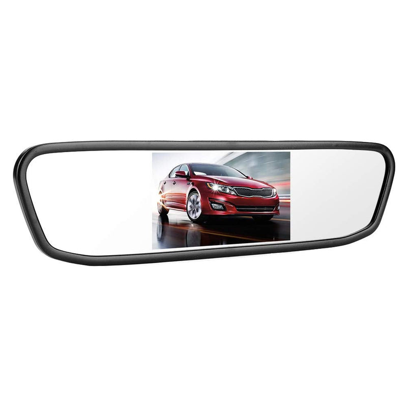 Car HD Rearview Mirror Monitor,4.3in Car HD Rearview Mirror Monitor 8LED Waterproof Night Vision Reversing Camera