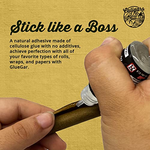 Caligars GlueGar Natural Rolling Glue for Woods, Papers, and Cigar Wraps - Flavored Adhesive Cigar Glue and Sealer, Easy to Use Plant Based Glue Sticks- 10 ML Squeeze Bottle (8 Pack Warped Watermelon)