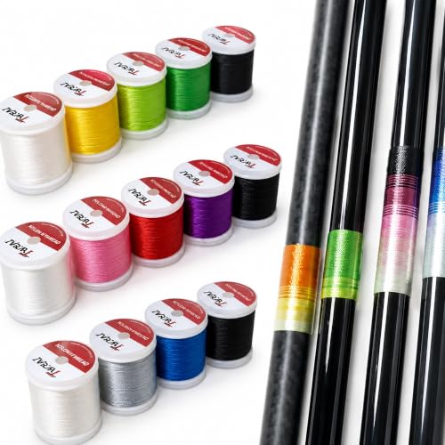 Lot of 12ea Nylon Rod Wrapping Threads A,C,E Size (JK Series) (JK005 (A Size) JK005 (A Size)