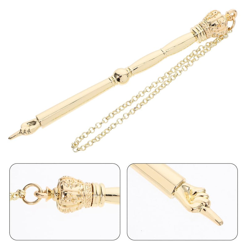 LUOZZY 2pcs Jewish Bible Reading Pointer Tool Elegant Metal Finger Torah for Mitzvah Wedding 17cm Gold Crown Head