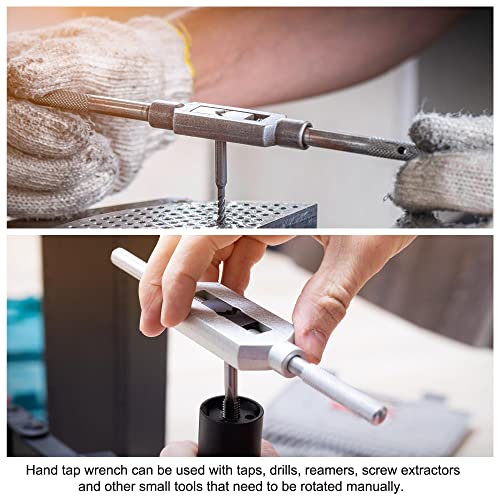 uxcell Adjustable Tap Wrench Handle for 1/2"-1-5/16" (UNC/UNF) / Metric M13-M33 Taps, Thread Tap Holder Reamer Hand Tapping Tool for Machinist Repair with Plastic Dipped Handle 1/2"-1-5/16"