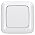 Busch-Jaeger Toggle Switch Set: 2000/6 US Toggle Switch + 2506-214 Rocker Switch + 2511-214 Single Frame Alpine White Reflex SI