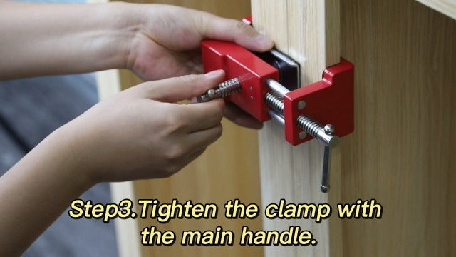 Cabinet Clamps, Cabinet Installation Cabinetry Clamps Face Frame Clamps Tools with Two Side Screws and Alignment Plate, 2 Pack, Up to 440 lbs Load Capacity, Red Red-2 Pack