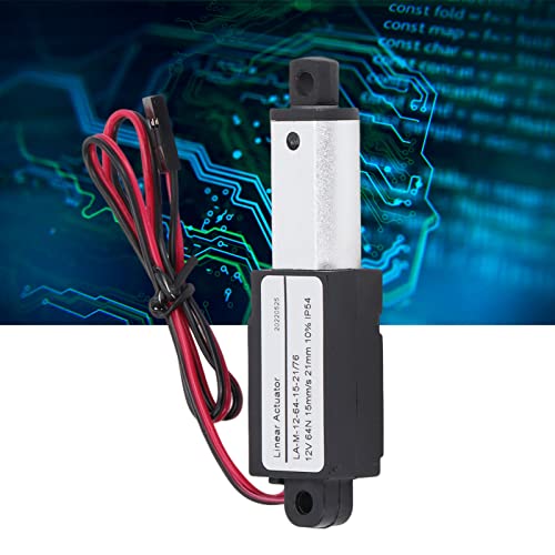 Mini Linear Actuator 21mm Stroke Electric Micro DC Motor Aluminum Alloy Compact Design with Mounting Brackets for DIY Automation Projects