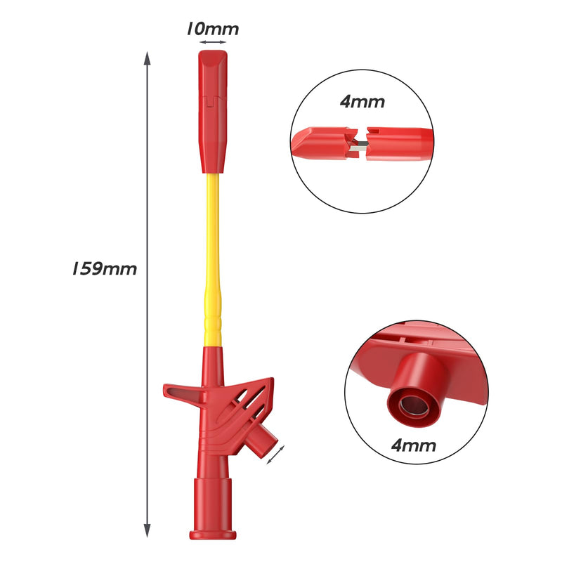 Goupchn Insulation Wire Piercing Probes 2PCS Heavy Duty Fully Insulated Quick Piercing Multimeter Test Probes with 4mm Banana Socket for Automotive Diagnostic P5005