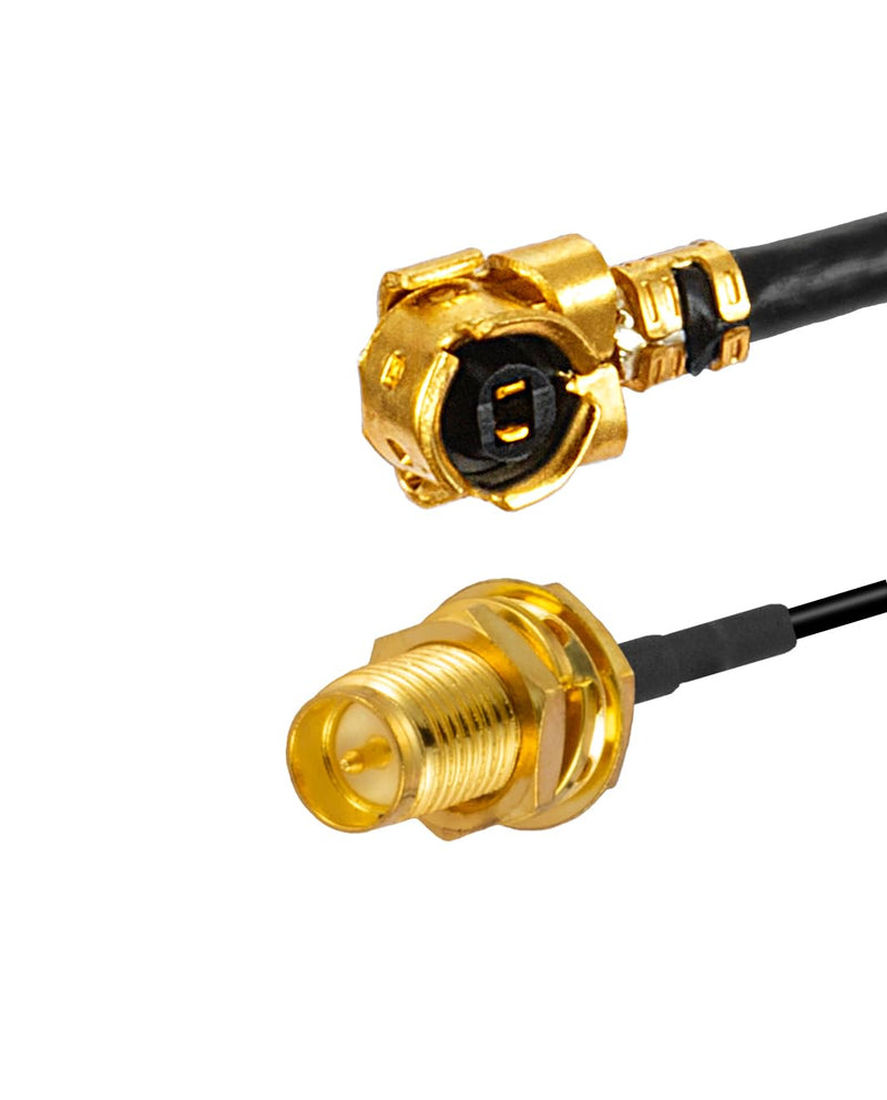 2PCS U.F.L1 to RP-SMA Female Low Loss Coaxial Cable 10" /25CM U.F.L1 1.13mm Mini-Coaxial Pigtail Cable for Wireless Routers Mini PCIE Network Cards PCI Wi-Fi WAN Repeater