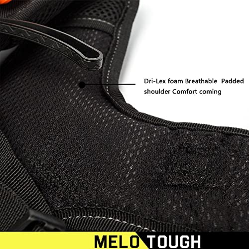 MELOTOUGH Suspenders Tool Belt Suspenders with Large Moveable Phone Holder, Pencil Holder, Adjustable Size Padded Work Belt Suspenders(Yellow +Black)
