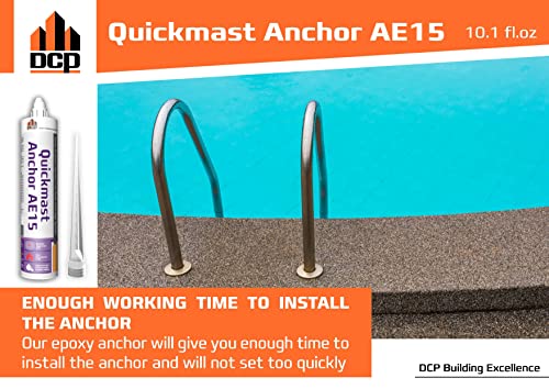 DCP Quickmast AE15 High-Strength Concrete Epoxy Anchoring System 2-Pack for Rebar & Threaded Rods with 3-Pack Replacement Nozzles