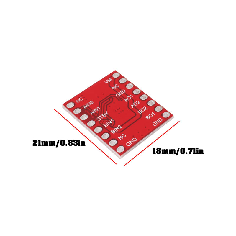 EMSea 5pcs DC Motor Driver Board DRV8833 for TB6612FNG for Computer Motor Fan Light 21 x 18 mm