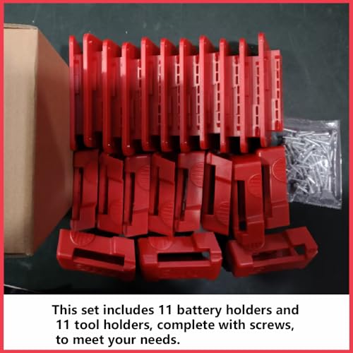 22pcs Tool and Battery Holder for Milwau-kee 18V Battery and Tool