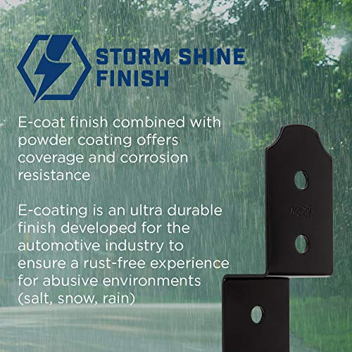 National Hardware N800-011 Structural Post Base Outdoor Reinforcement Hardware Reinforcement for Mailboxes Pergolas and Gazebos Use 6x6 Lumber Install to Concrete or Stone, 5 X 5 1/2 X 5 5/8, Black Hartley Collection, Black
