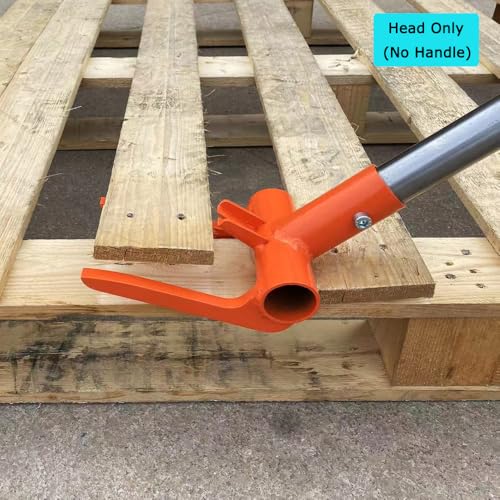 Pallet Buster Tool Pallet Breaker Head Only, Pallet Disassembly Tool with Nail Puller, Pallet Removal Tool for Removing Wooden Pallet Boards, Orange