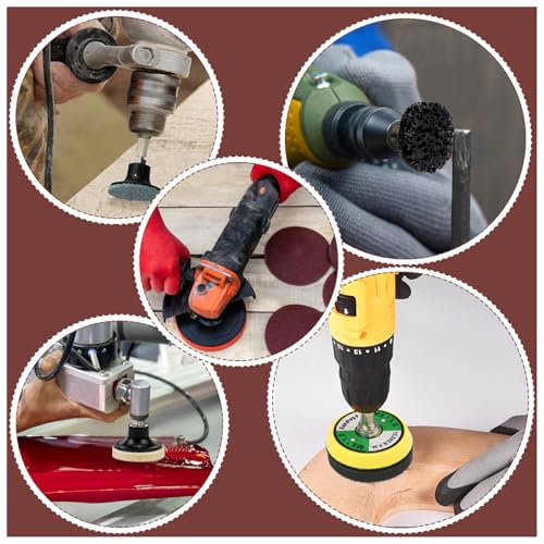 Sanding Discs Set of 300 50 mm | For drills and sanders with 3 mm and 6 mm including 2 inch roll lock sandpaper in 36-3000 grit (A) a