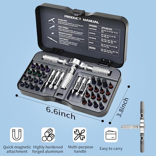 40 in 1 Magnetic Ratchet Screwdriver Set, DIY Ratchet Screwdriver Set 40