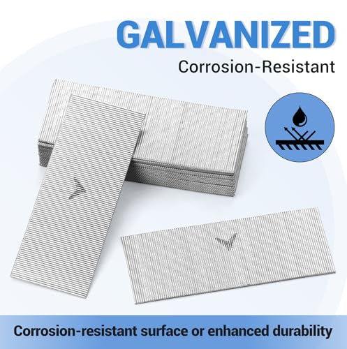 meite 1-3/16" Galvanized 23 Gauge Pin Nails - 2000 Counts and Assorted 6 Sizes (1/2", 5/8", 3/4", 1", 1-3/16", 1-3/8") Galvanized Pin Nails - 6000 Counts